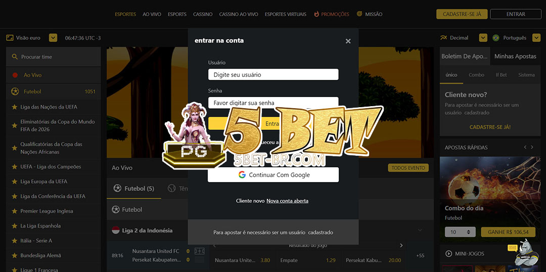 5 bet login